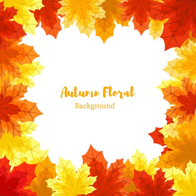Fondo floral de otoño.
