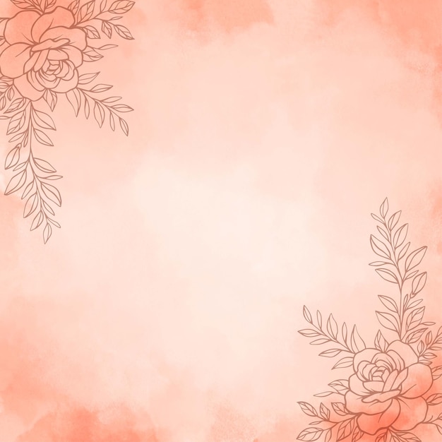 Fondo floral pastel dibujado a mano
