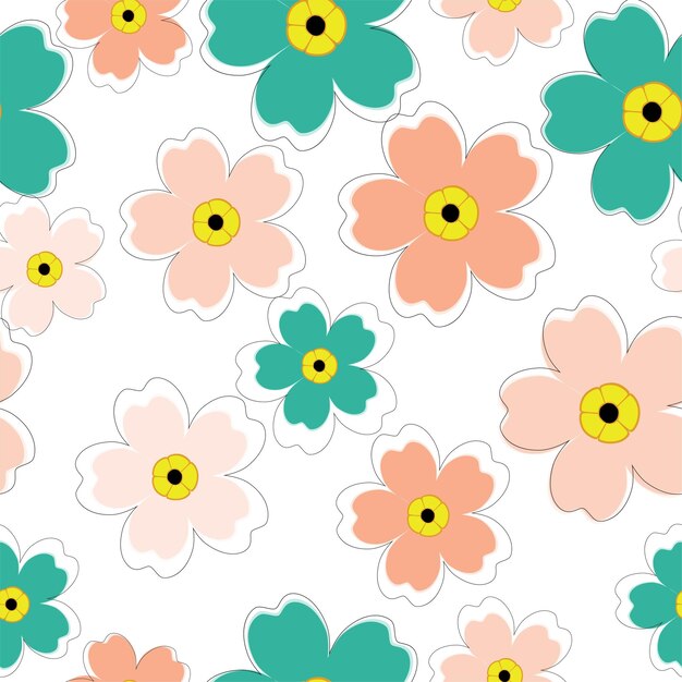 Fondo floral de patrones sin fisuras de gerbera