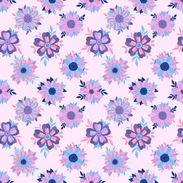 Fondo floral de patrones sin fisuras motivo de repetición de planta botánica adorno de flor hermosa