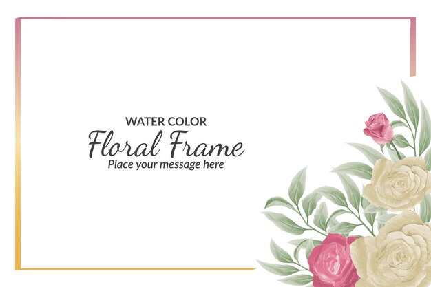 Fondo floral de peonía suave con acuarela vector gratuito
