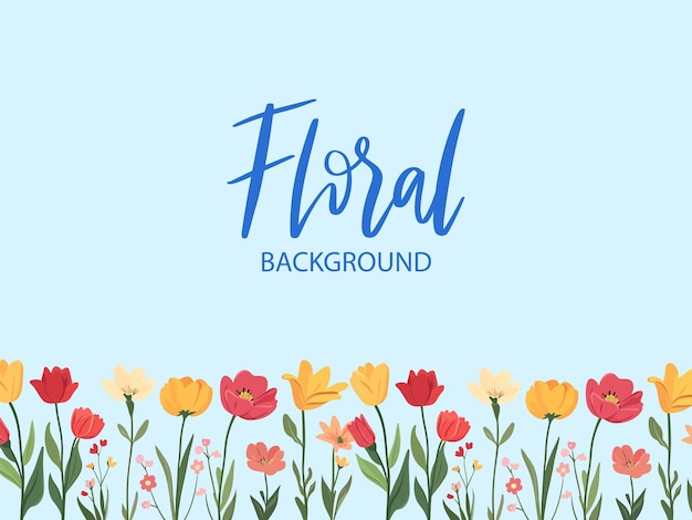 Fondo floral plano