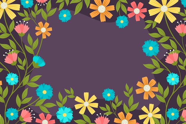 Fondo floral plano