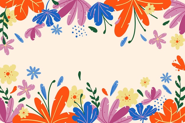 Vector fondo floral plano