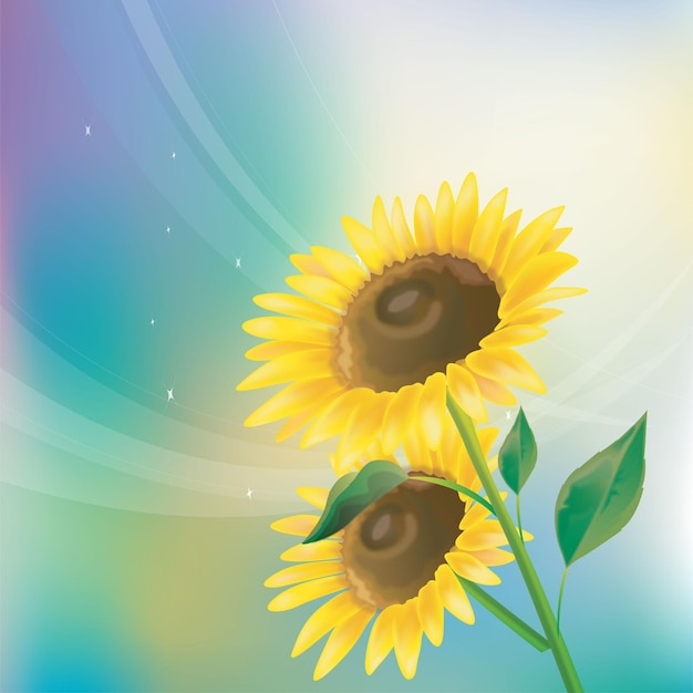 Fondo floral primavera acuarela Vector Premium
