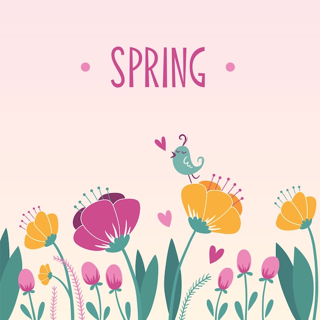 Fondo floral de primavera