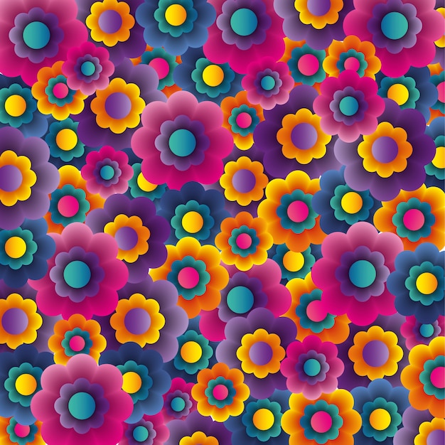 Vector fondo floral de primavera