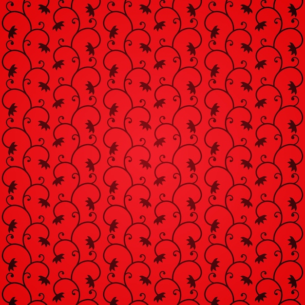 Vector fondo floral rojo