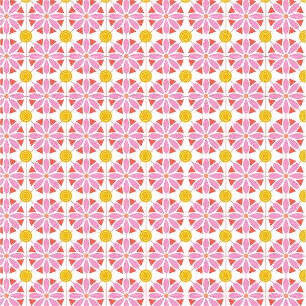 Fondo floral rosa retro