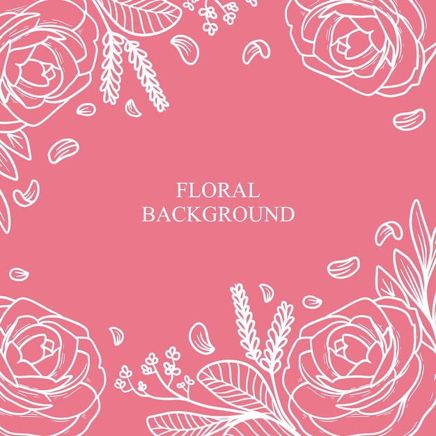 Fondo floral rosa