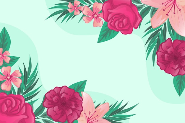 Fondo floral con rosas