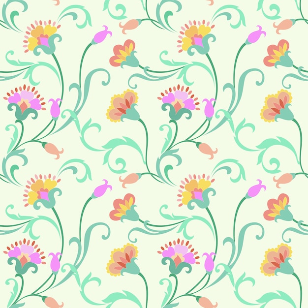 Fondo floral transparente Estilo indio