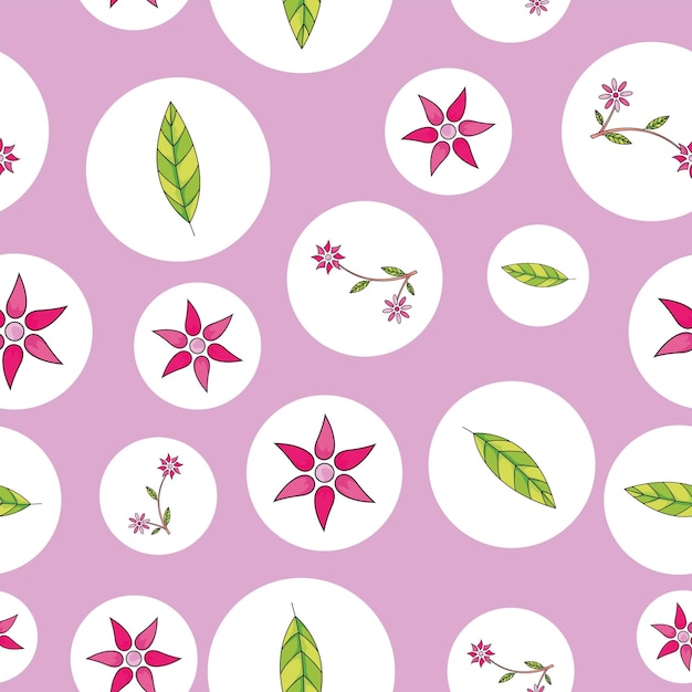 Fondo floral vector de patrones sin fisuras