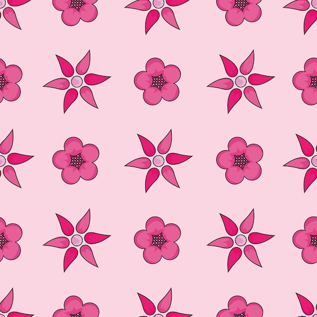 Fondo floral vector de patrones sin fisuras