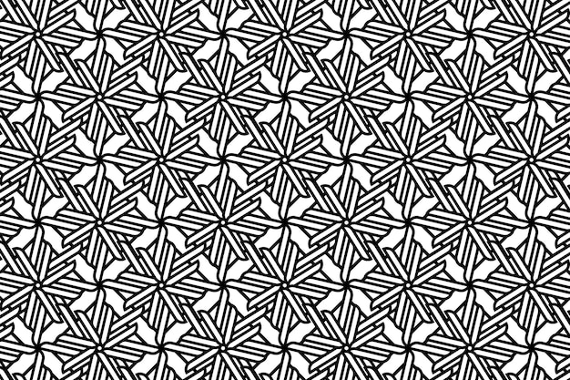 Fondo floral vectorial de patrón negro geométrico
