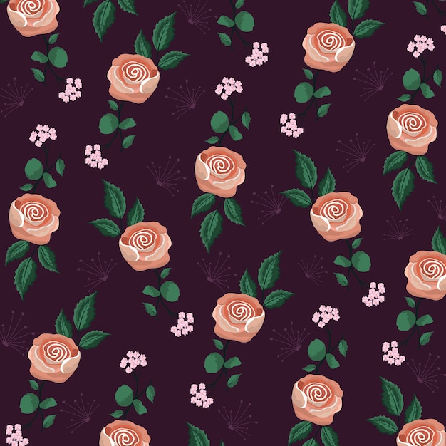 Fondo floral de la vendimia