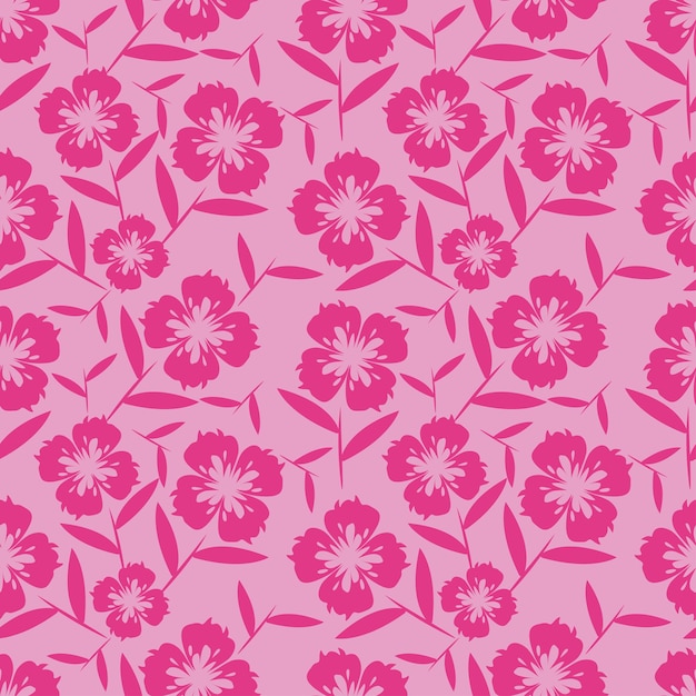 Fondo floral de verano dibujado a mano patrón botánico sin costuras patrón de dibujo boceto pat vectorial