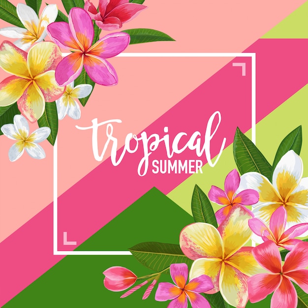 Vector fondo floral de verano