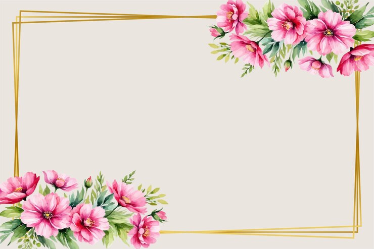 fondo de flores de acuarela
