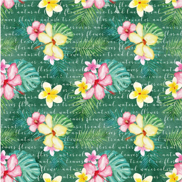 Vector fondo con flores amarillas y rosas