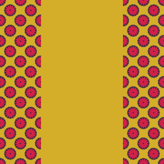 Fondo de flores. Borde infinito con flores.