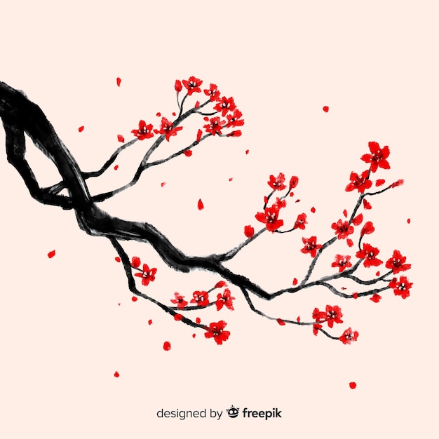 El fondo de las flores de cerezo