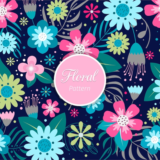 Vector fondo de flores de colores totales antecedentes