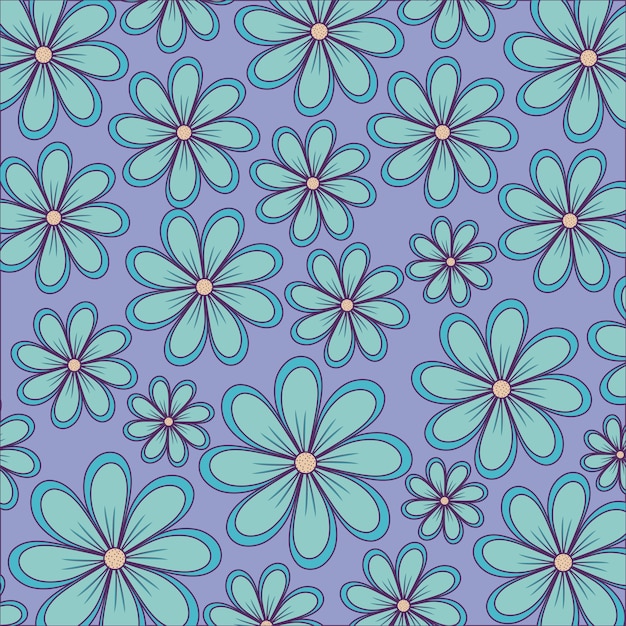 Vector fondo de flores hermosas