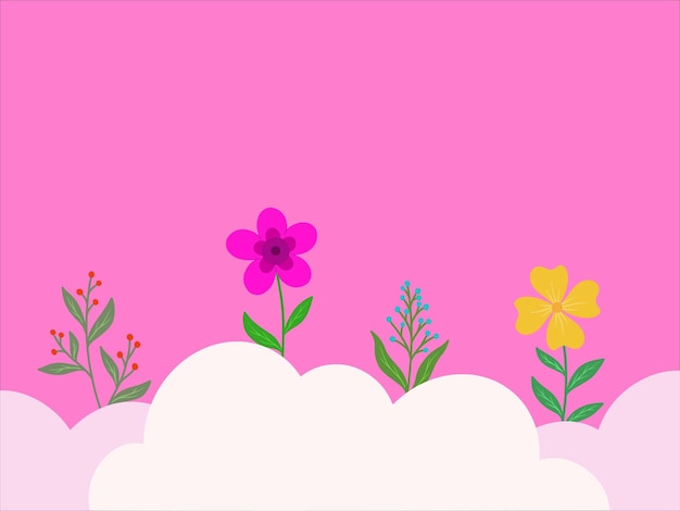 Vector fondo de flores ilustración del día de san valentín