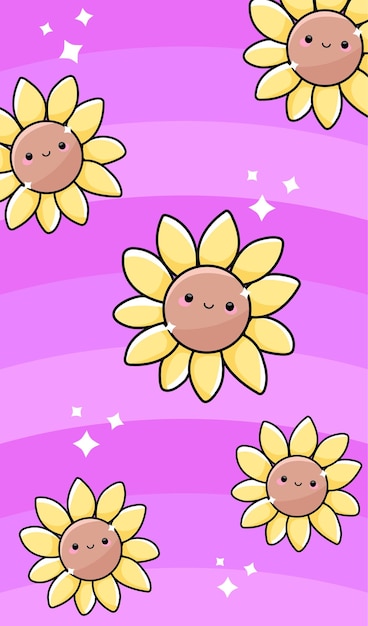 fondo flores de margarita muy bonitas vector