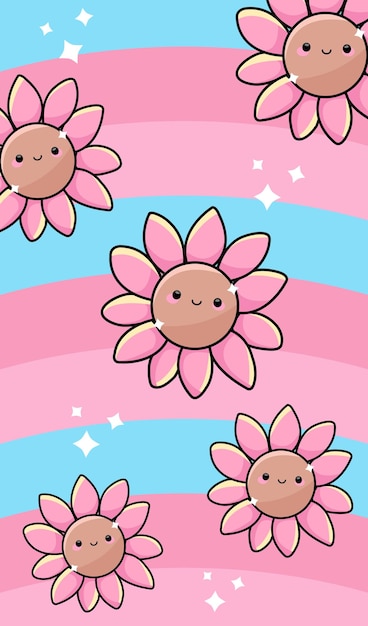 fondo flores de margarita muy bonitas vector