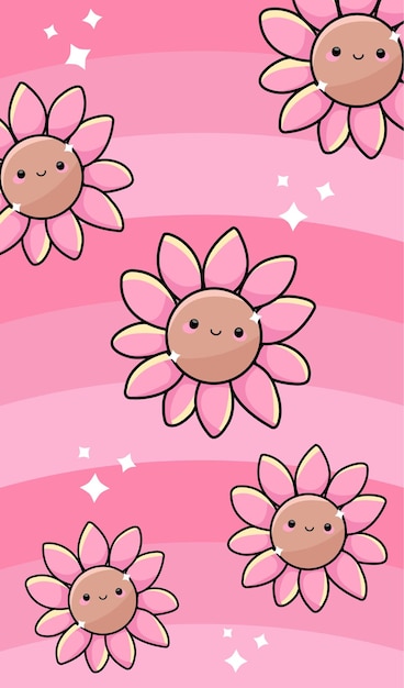 fondo flores de margarita muy bonitas vector