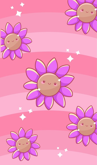 fondo flores de margarita muy bonitas vector