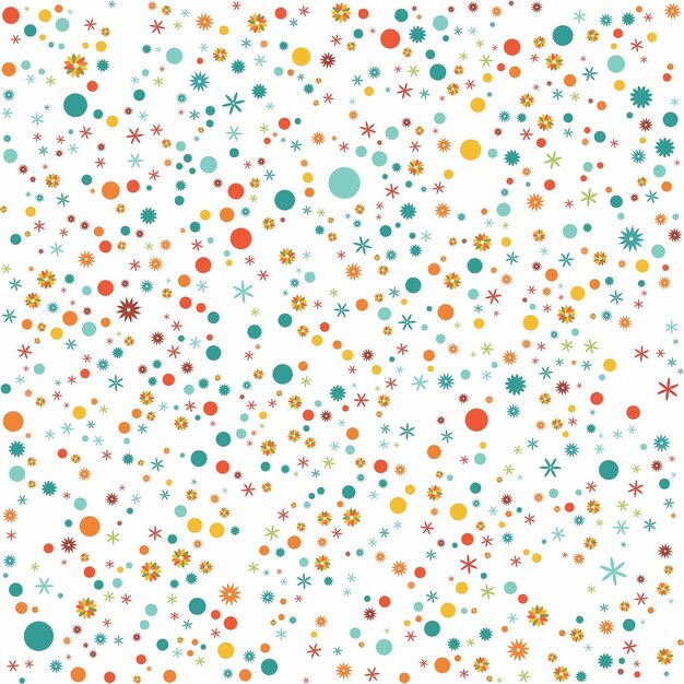Fondo de flores multicolores y lunares