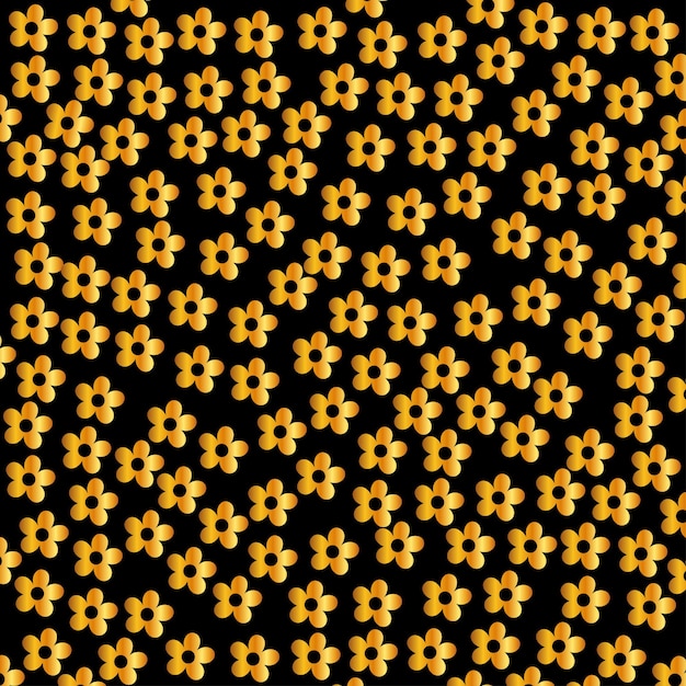 Fondo de flores de oro 3d lujoso atractivo