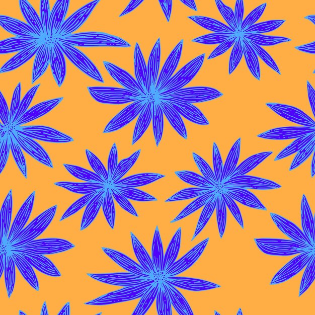 Fondo de flores de patrón transparente de vector