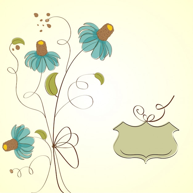 Fondo de flores románticas