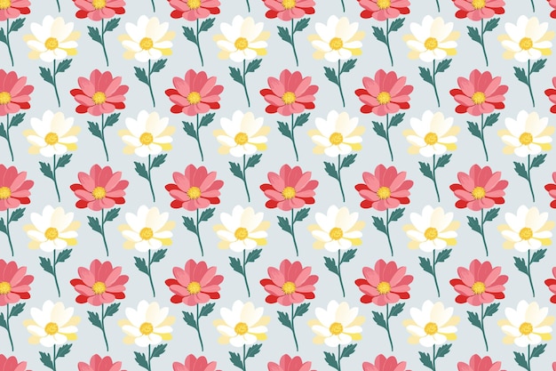 Un fondo de flores vibrantes con colores audaces y un diseño intrincado para uso artístico