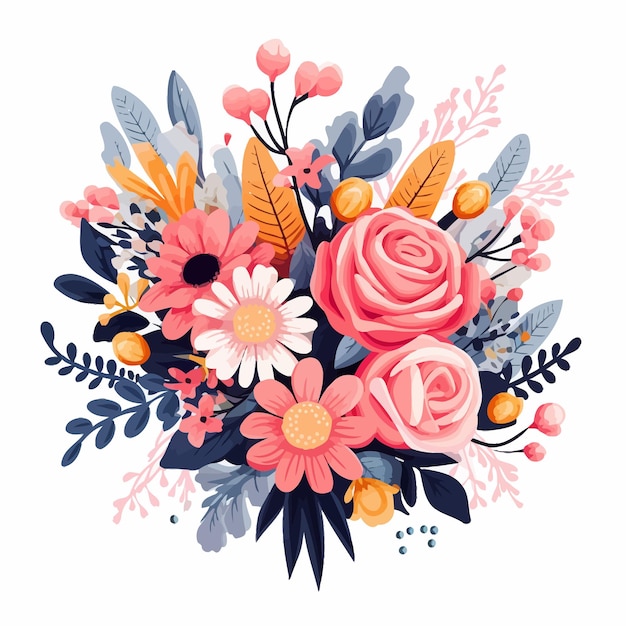 Vector fondo con flores