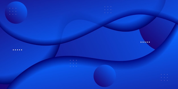 Fondo fluido 3D abstracto con diseño de onda azul Vector Eps10