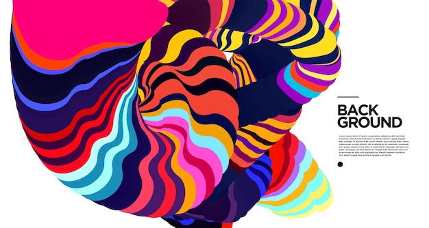 Fondo fluido abstracto colorido vector para plantilla de banner