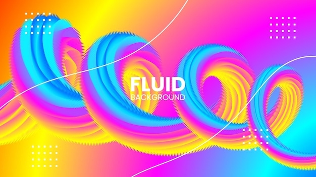 Vector fondo fluido abstracto colorido
