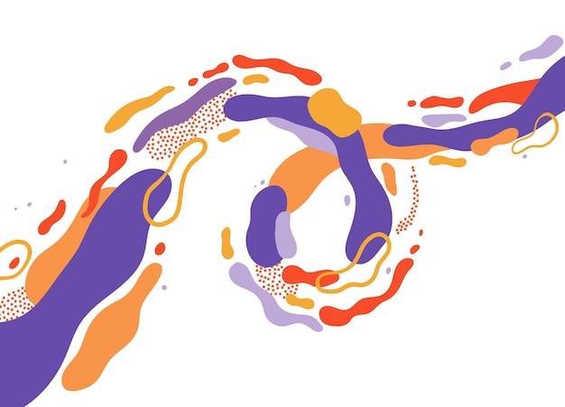 Fondo fluido abstracto. Ilustración vectorial dibujada a mano.
