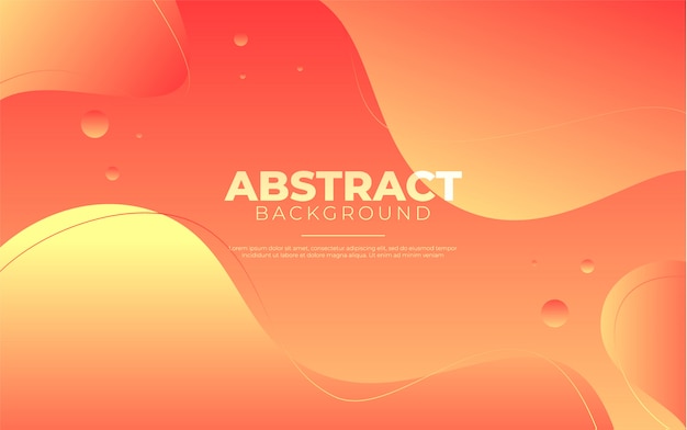 Fondo fluido dinámico. Color naranja estilo 3D vector eps10