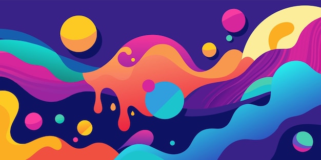 Fondo fluido moderno de colores con formas abstractas