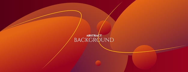 fondo fluido naranja y rojo abstracto con ilustración vectorial de líneas