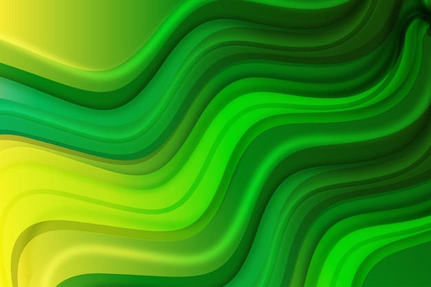 Vector fondo fluido verde ondulado