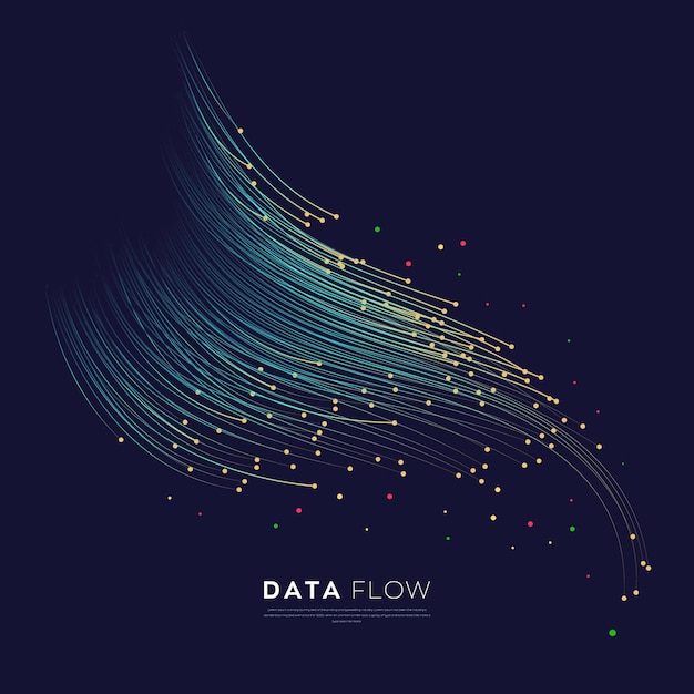 Fondo de flujo de datos de tecnología