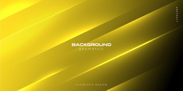 fondo de folleto de banner web de diseño de fondo degradado negro amarillo futurista