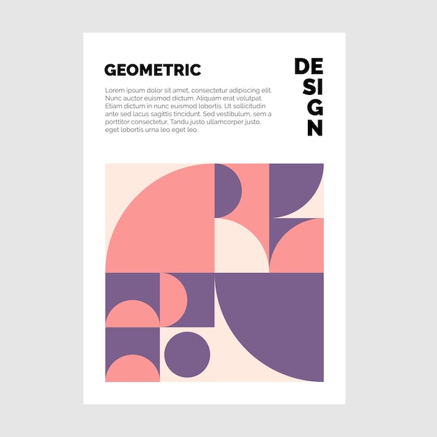 Fondo de folleto geométrico colorido